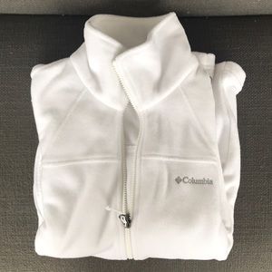 Fitted white fleece (S) / like new condition / Columbia